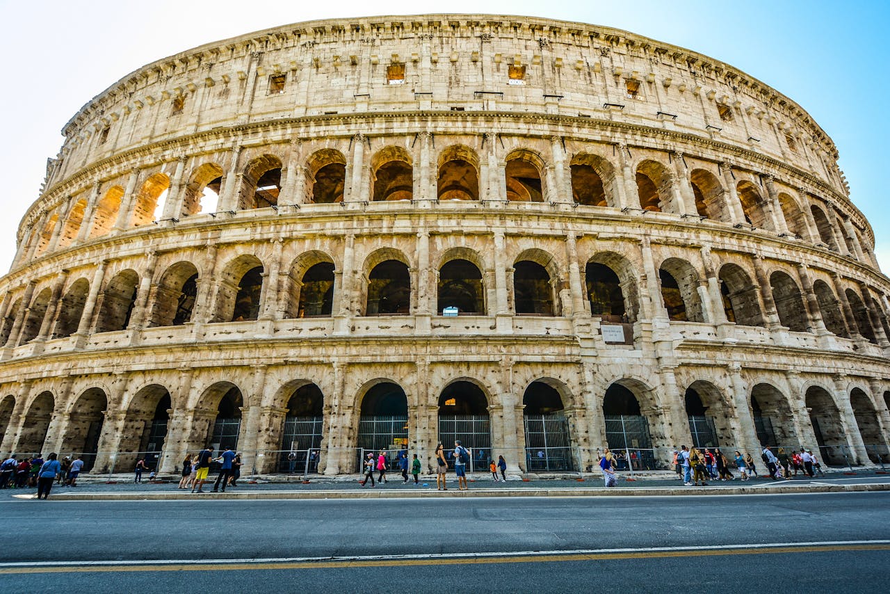 Explore the majestic Colosseum in Rome, Italy, a symbol of ancient Roman engineering.